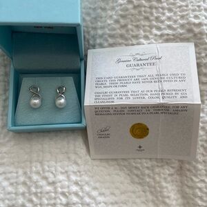 Elegant Silver Pearl Earrings